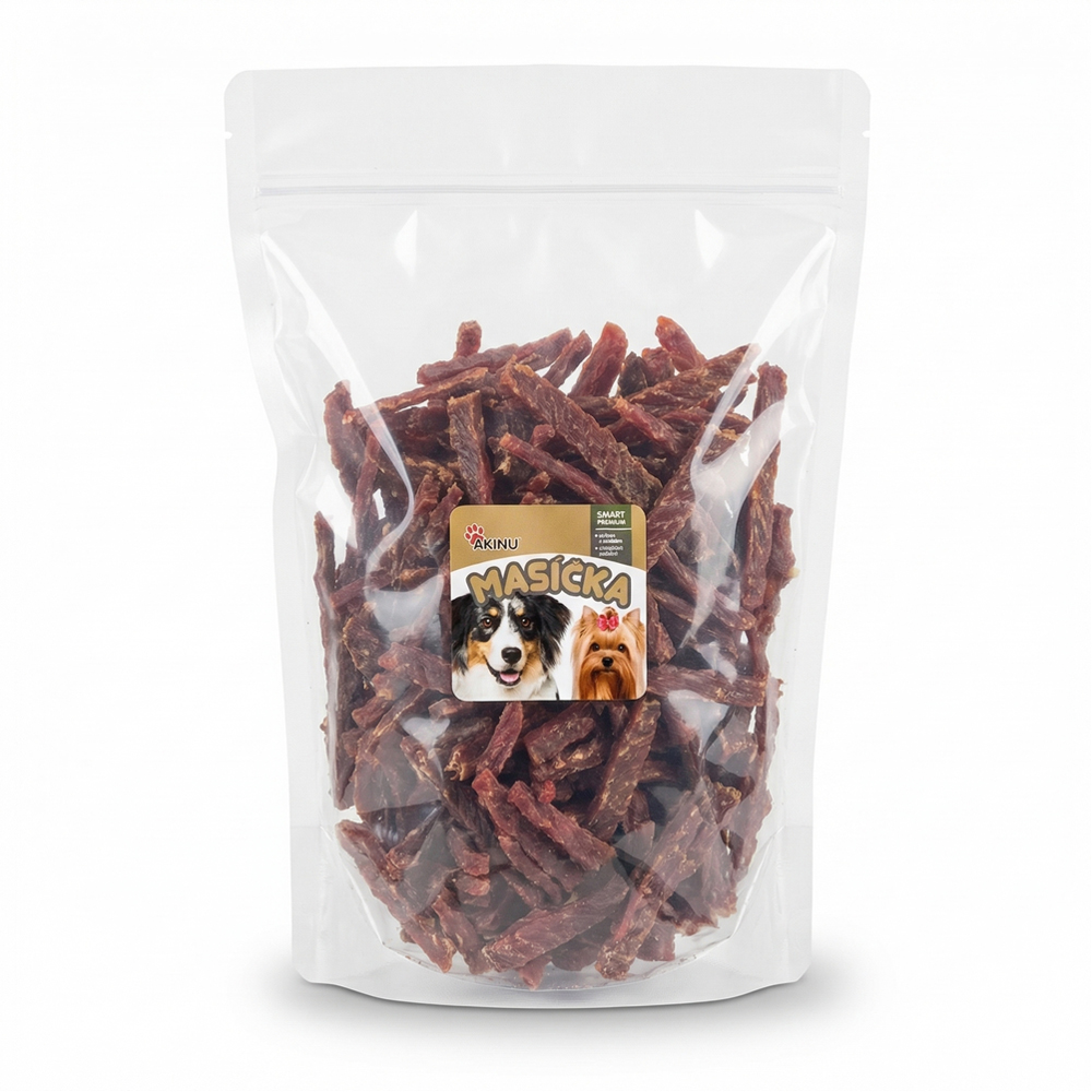 Akinu MASÍČKA Kachní proužky pamlsek pro psy 1 kg