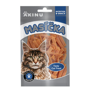 Akinu MASÍČKA Králičí nudličky pamlsek pro kočky 50 g