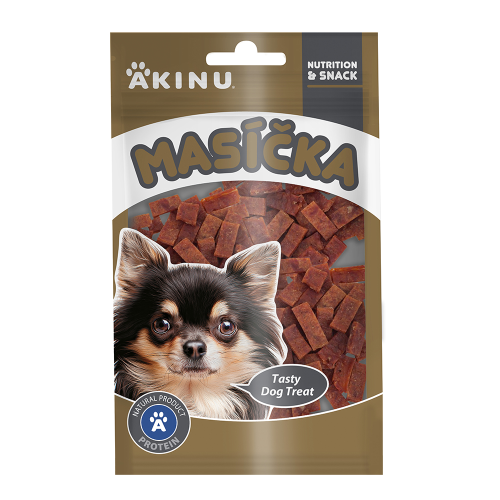 Akinu MASÍČKA Králičí pásky pamlsek pro psy 75 g