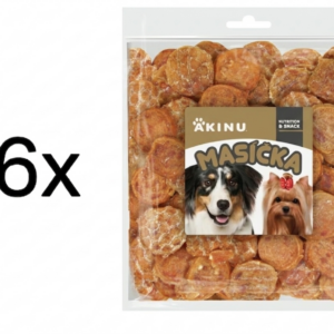 Akinu MASÍČKA Kuřecí chipsy pamlsek pro psy 6 x 300 g