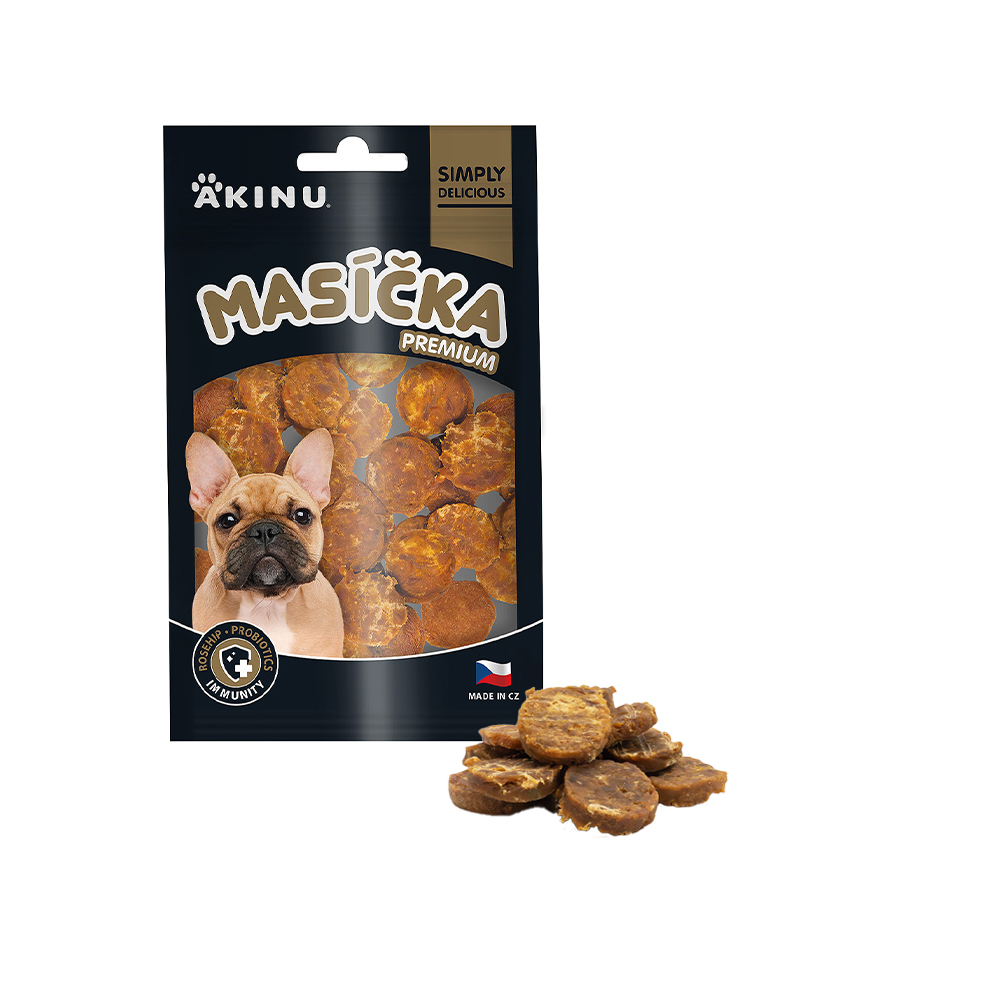 Akinu MASÍČKA PREMIUM Immunity pamlsek pro psy 75 g