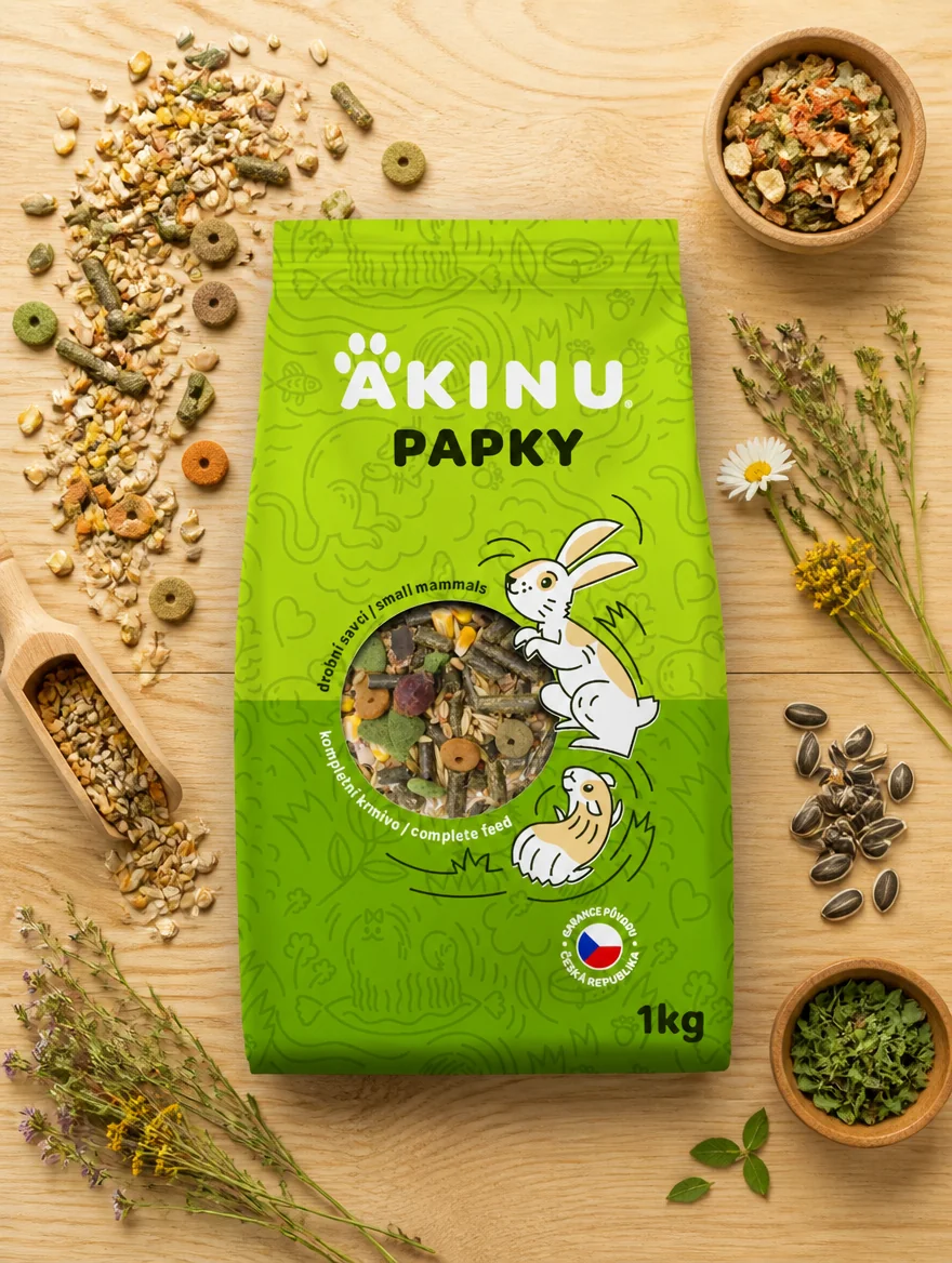 Akinu PAPKY Kompletní krmivo pro drobné savce 1 kg