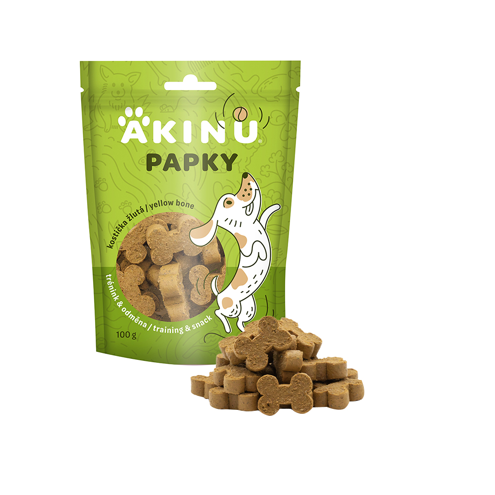 Akinu PAPKY Kostička žlutá pamlsek pro psy 100 g