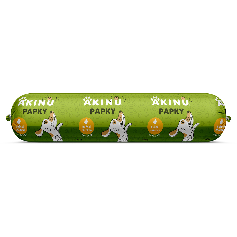 Akinu PAPKY Kuřecí salám krmivo pro psy 1 kg