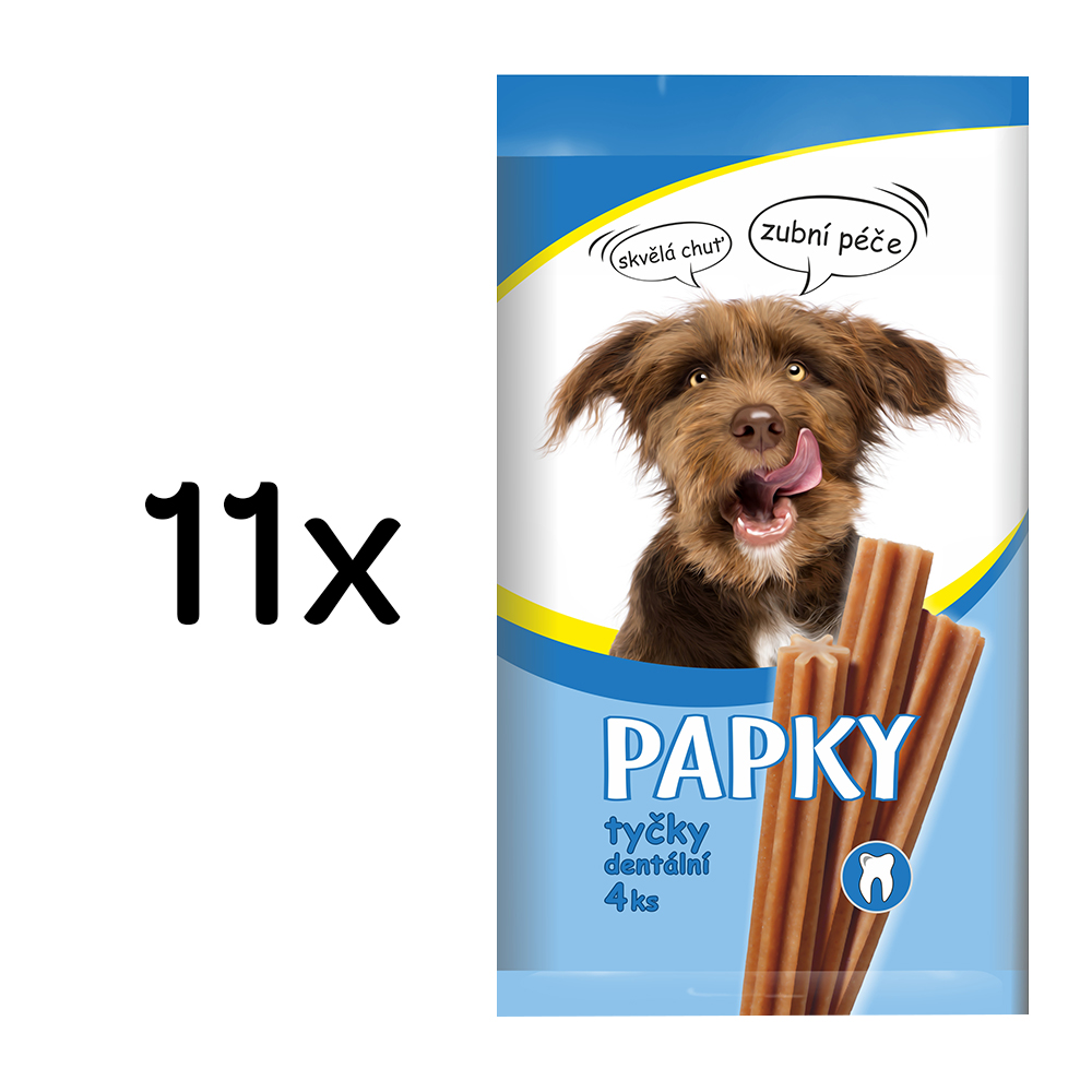 Akinu PAPKY Tyčky pamlsek pro psy dentální 11 x 4 ks