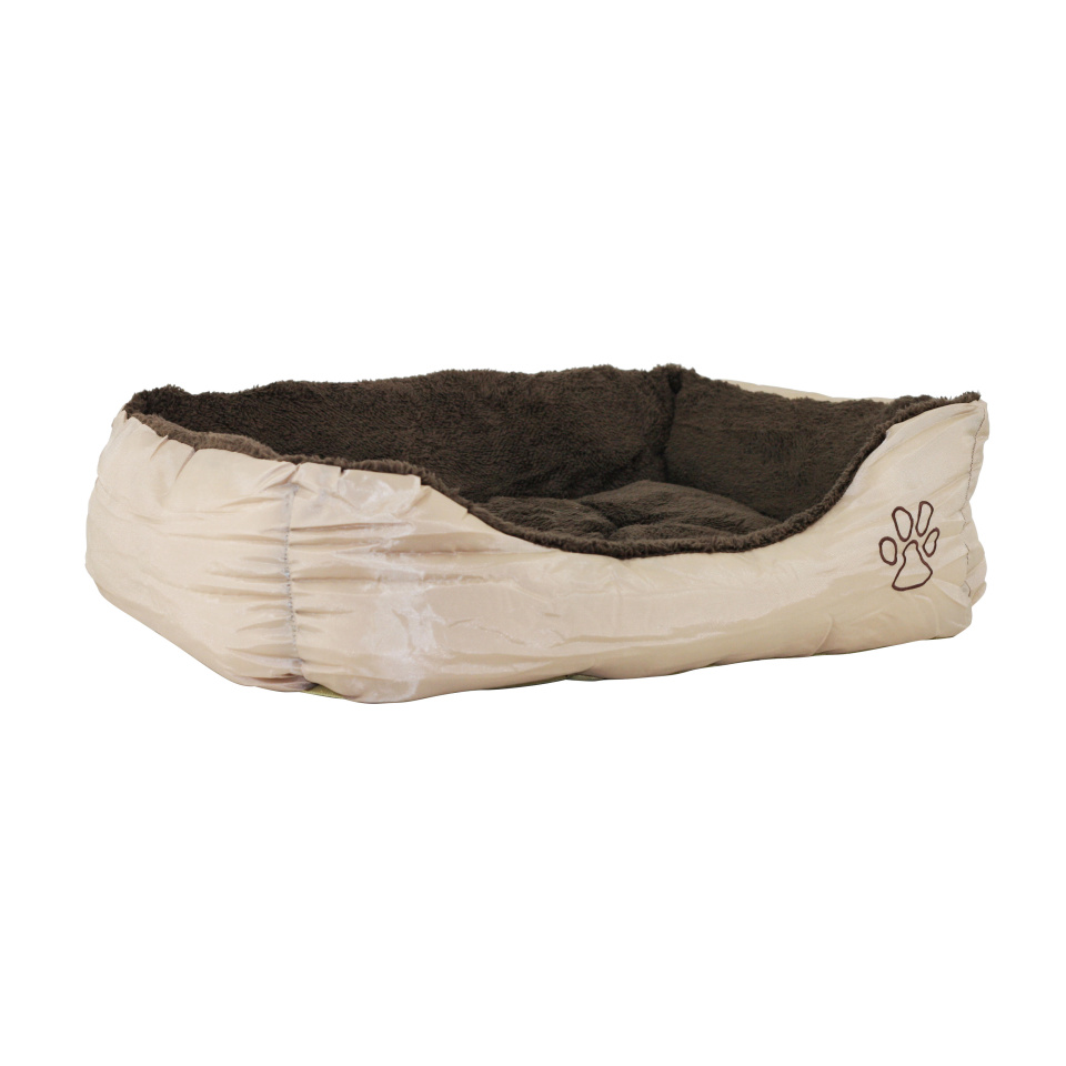 Akinu Pelech nylon & fleece pro psy béžová / hnědá s tlapkou M 75 x 58 Barva: Béžová