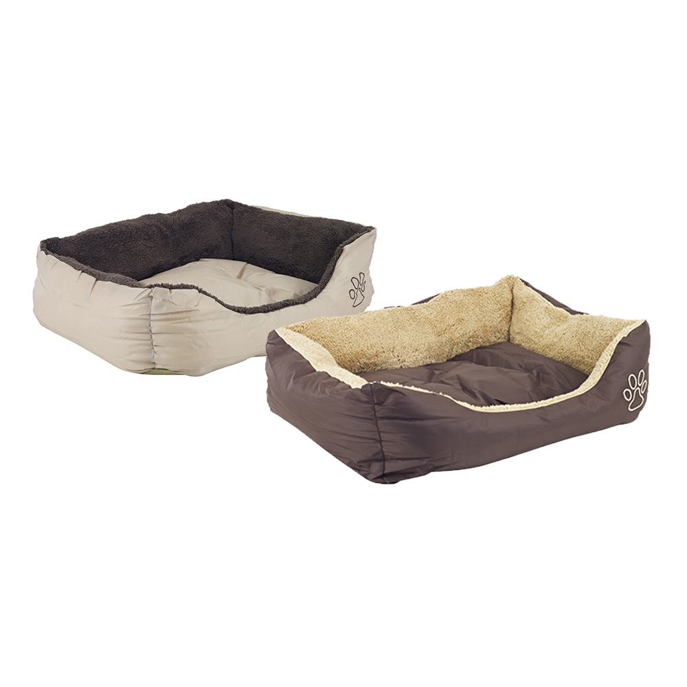Akinu Pelech nylon & fleece pro psy béžová / hnědá s tlapkou M 75 x 58 Barva: Béžová