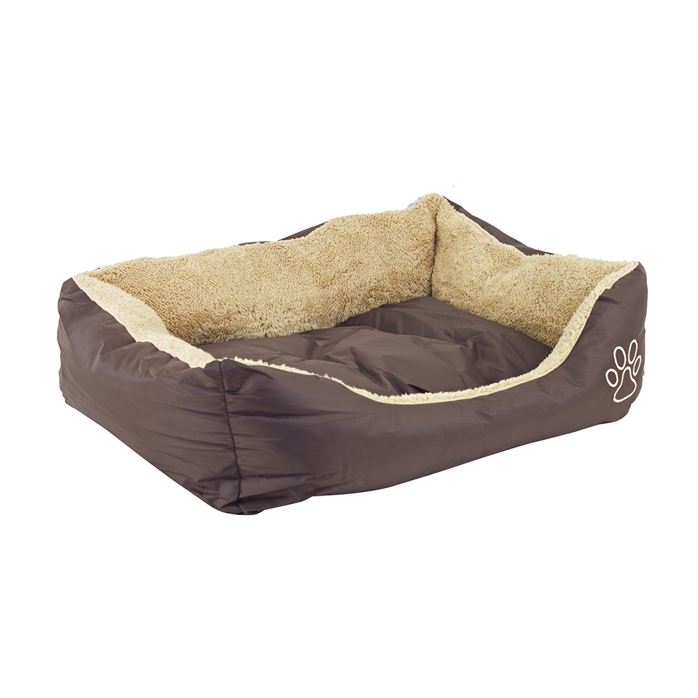 Akinu Pelech nylon & fleece pro psy béžová / hnědá s tlapkou M 75 x 58 Barva: Hnědá