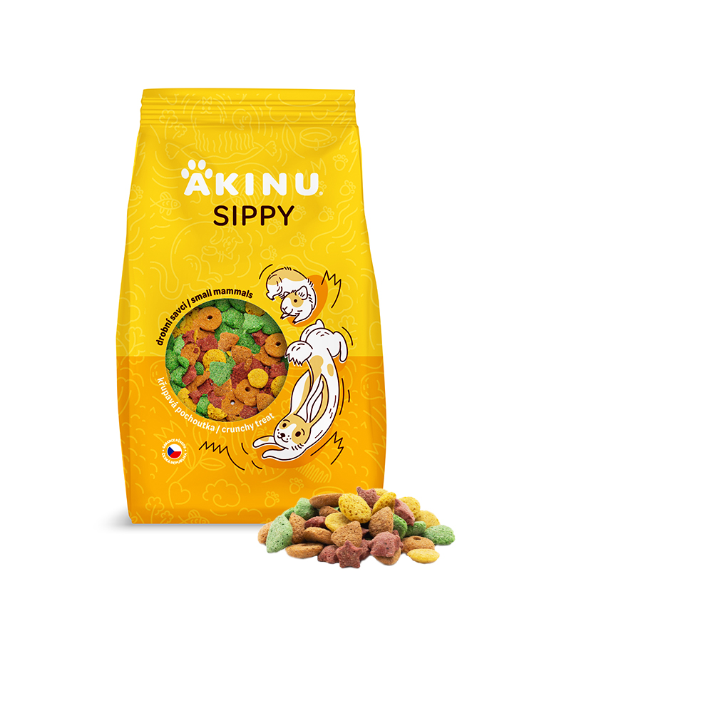 Akinu SIPPY Křupavá pochoutka pamlsek pro drobné savce 250 g
