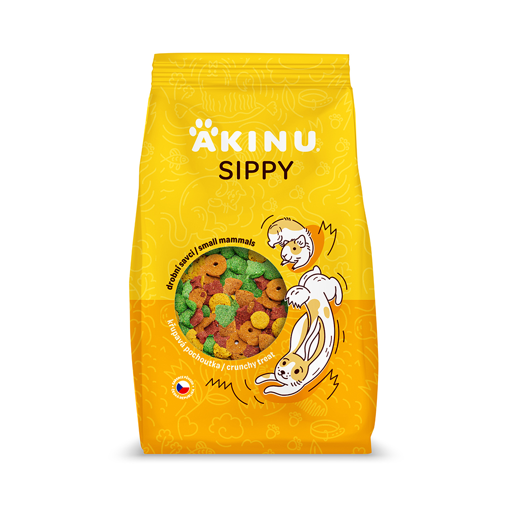 Akinu SIPPY Křupavá pochoutka pamlsek pro drobné savce 250 g