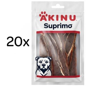 Akinu SUPRIMO Hovězí měkké plátky pamlsek pro psy mramorovaný 20 x 75 g