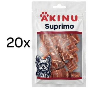 Akinu SUPRIMO Kachní měkké kostky pamlsek pro psy mramorovaný 20 x 75 g
