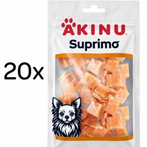 Akinu SUPRIMO Kuřecí měkké kostky pamlsek pro psy mramorovaný 20 x 75 g