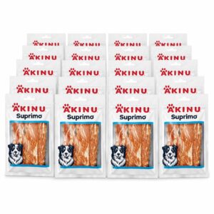 Akinu SUPRIMO Losos s kůží plátky pamlsek pro psy mramorované 20 x 75 g