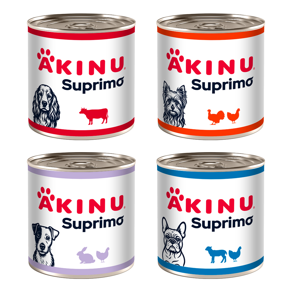 Akinu SUPRIMO MIX Mleté konzervy pro psy 4 x 400 g
