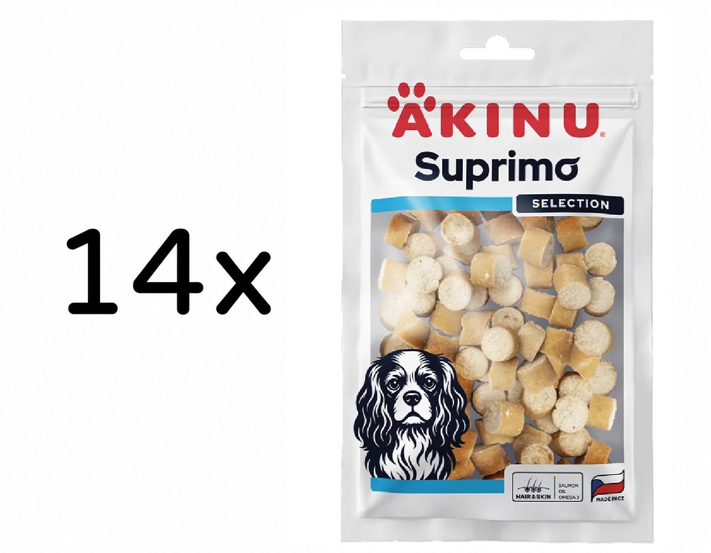 Akinu SUPRIMO SELECTION Hair & Skin pamlsek pro psy 14 x 75 g