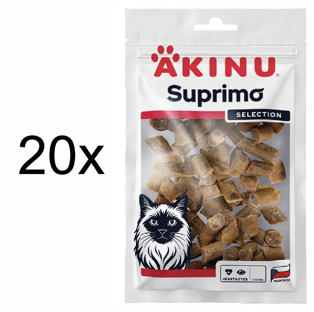 Akinu SUPRIMO SELECTION Heart & Eyes pamlsek pro kočky 20 x 50 g