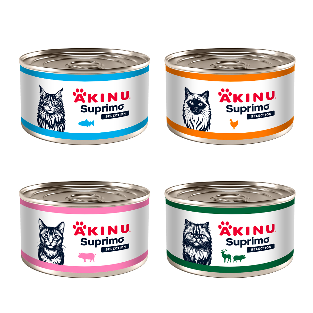 Akinu SUPRIMO SELECTION MIX konzervy pro kočky 4 x 200 g