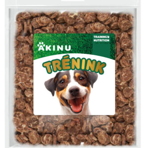 Akinu Trénink Jehněčí & treska lupínky pamlsek pro psy 400 g
