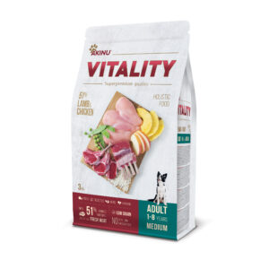 Akinu VITALITY Jehněčí & kuřecí granule pro psy středních plemen 3 kg