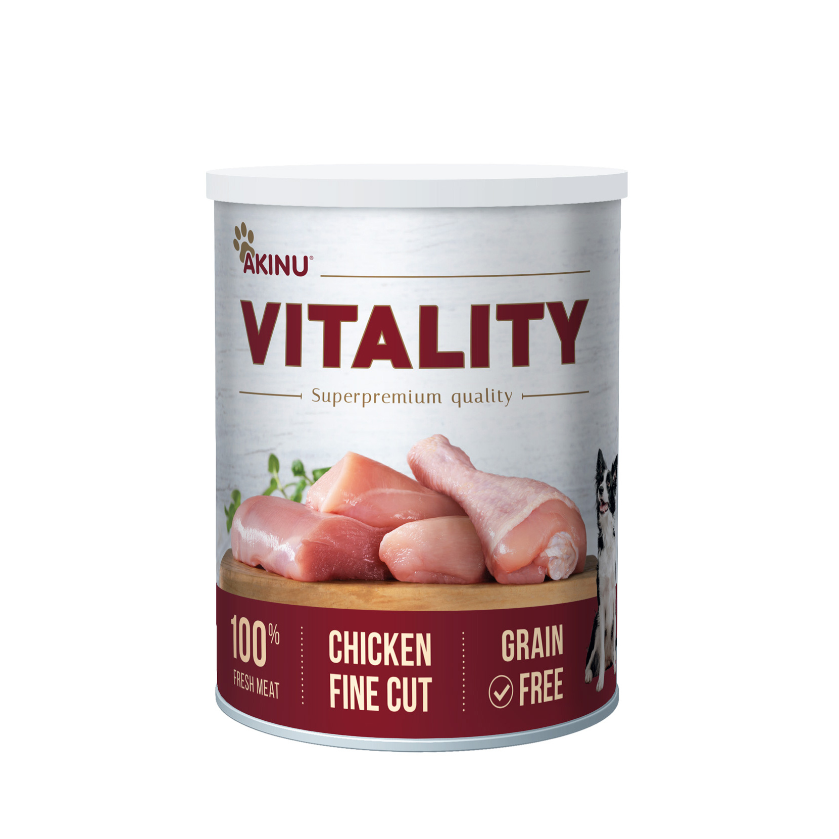 Akinu VITALITY Kuře jemně krájené konzerva pro psy 400 g