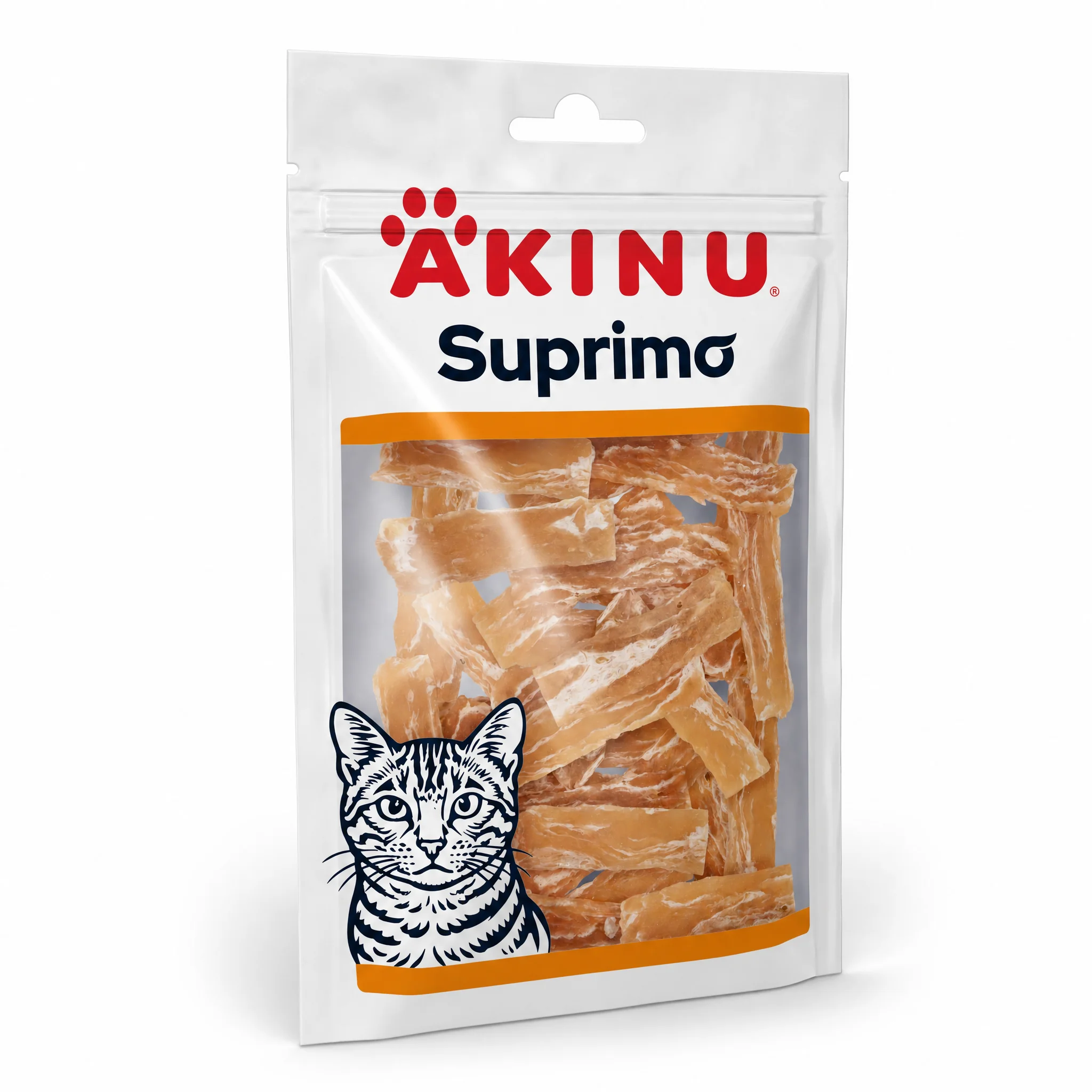 Akinu SUPRIMO Kuřecí plátky pro kočky mramorované 50 g