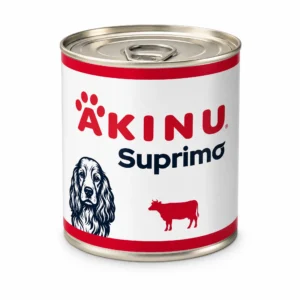 Akinu SUPRIMO Mleté s hovězím konzerva pro psy 400 g