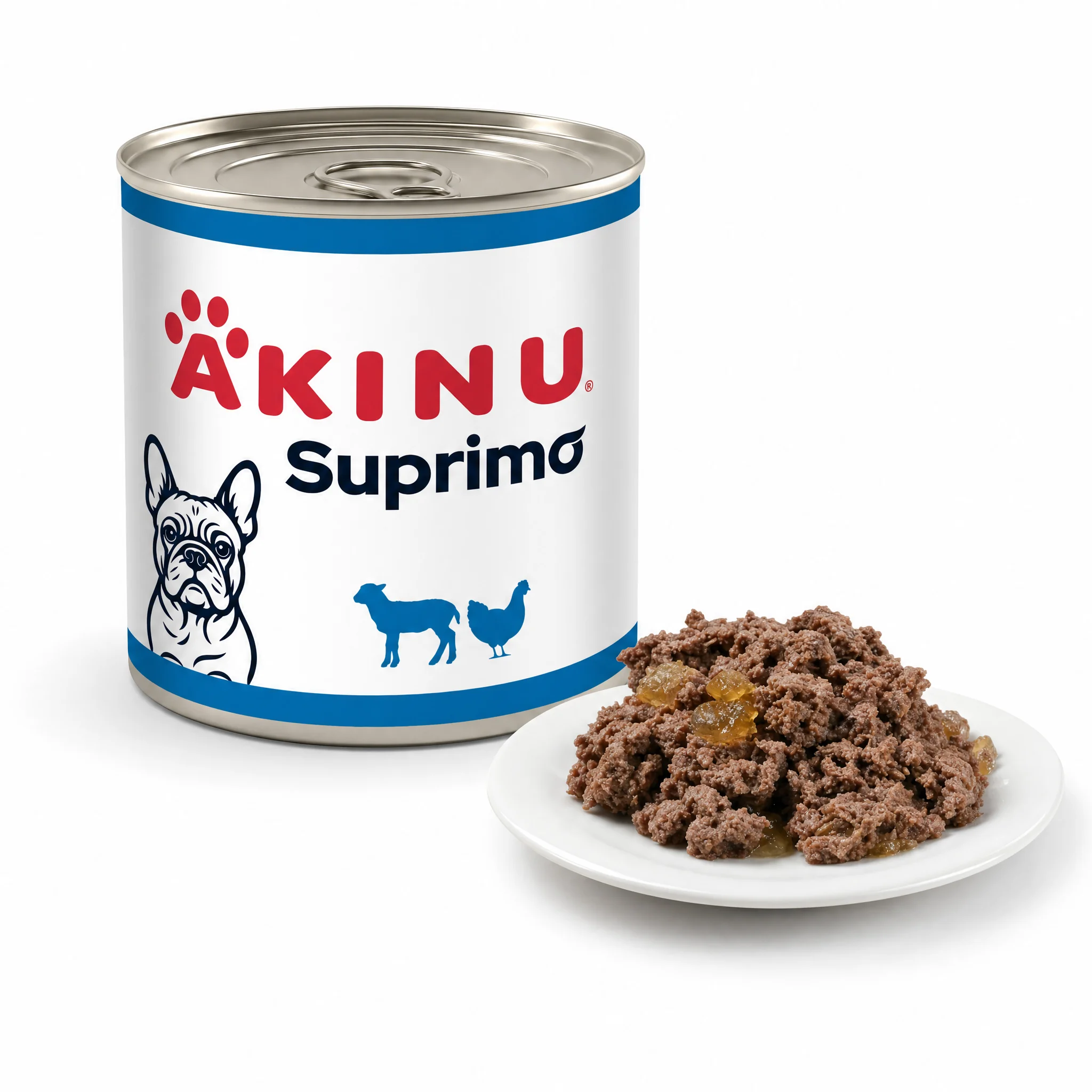 Akinu SUPRIMO Mleté s jehněčím konzerva pro psy 400 g