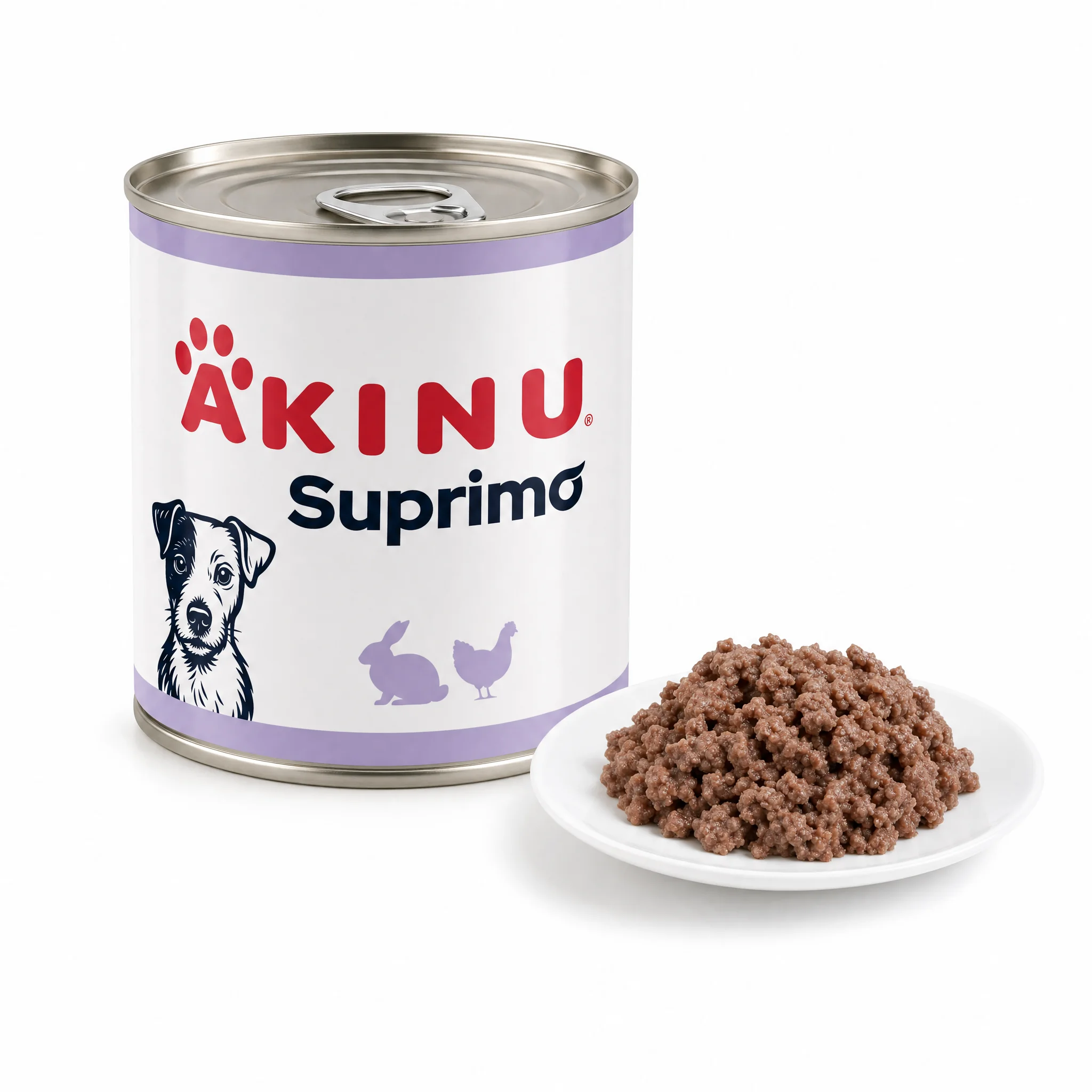 Akinu SUPRIMO Mleté s králičím konzerva pro psy 400 g