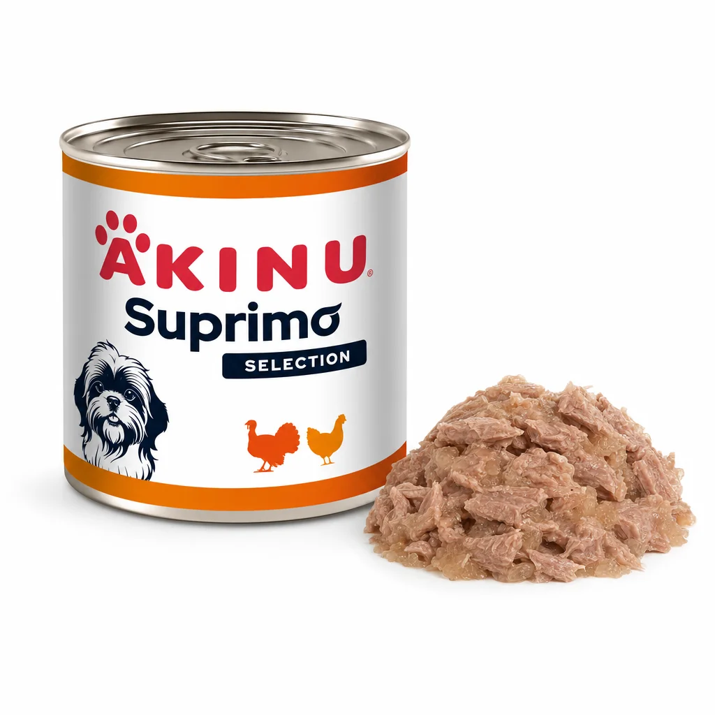 Akinu SUPRIMO SELECTION Krůtí & kuřecí svalovina konzerva pro psy 400 g