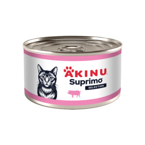 Akinu SUPRIMO SELECTION Vepř. kostky libové svaloviny konzerva pro kočky 200 g