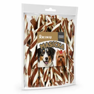 Akinu MASÍČKA Jehněčí twister pamlsek pro psy 300 g