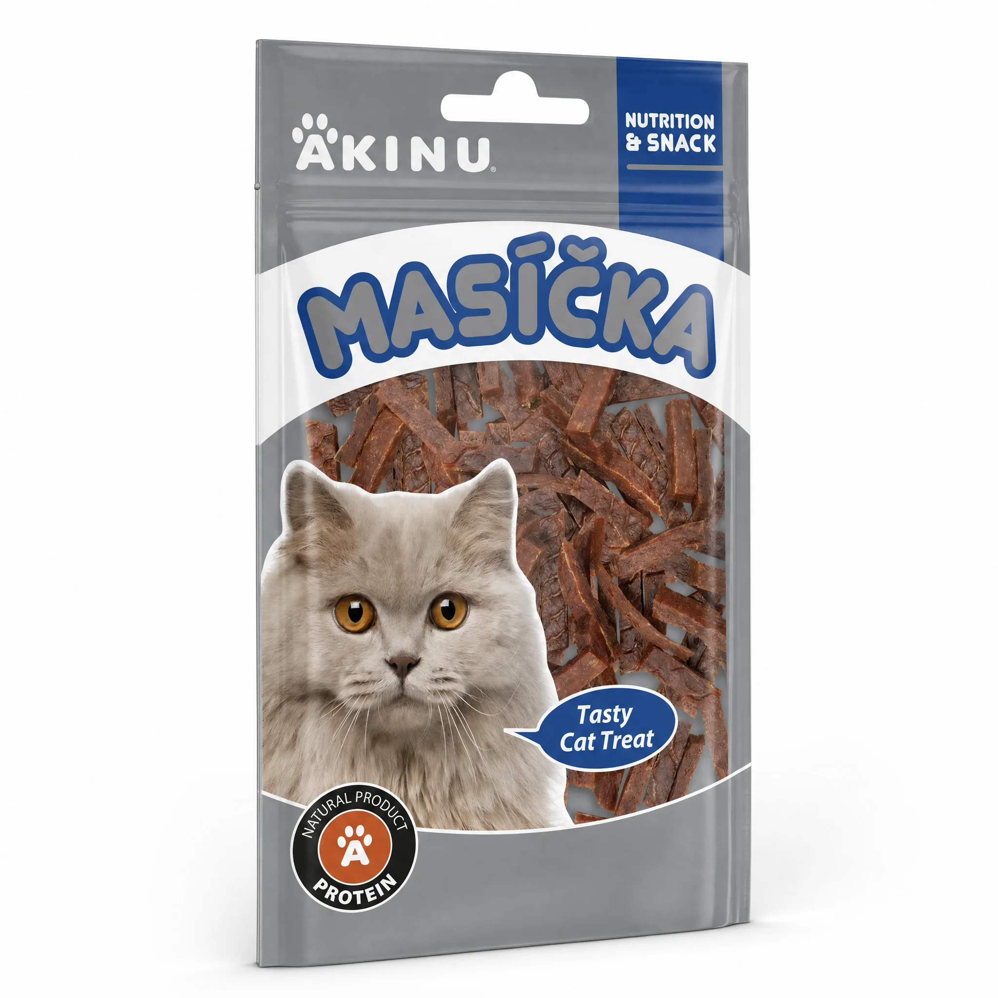 Akinu MASÍČKA Kachní nudličky pamlsek pro kočky 50 g
