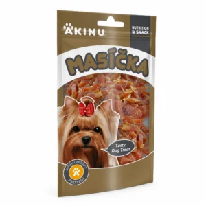 Akinu MASÍČKA Kuřecí proužky pamlsek pro psy 75 g
