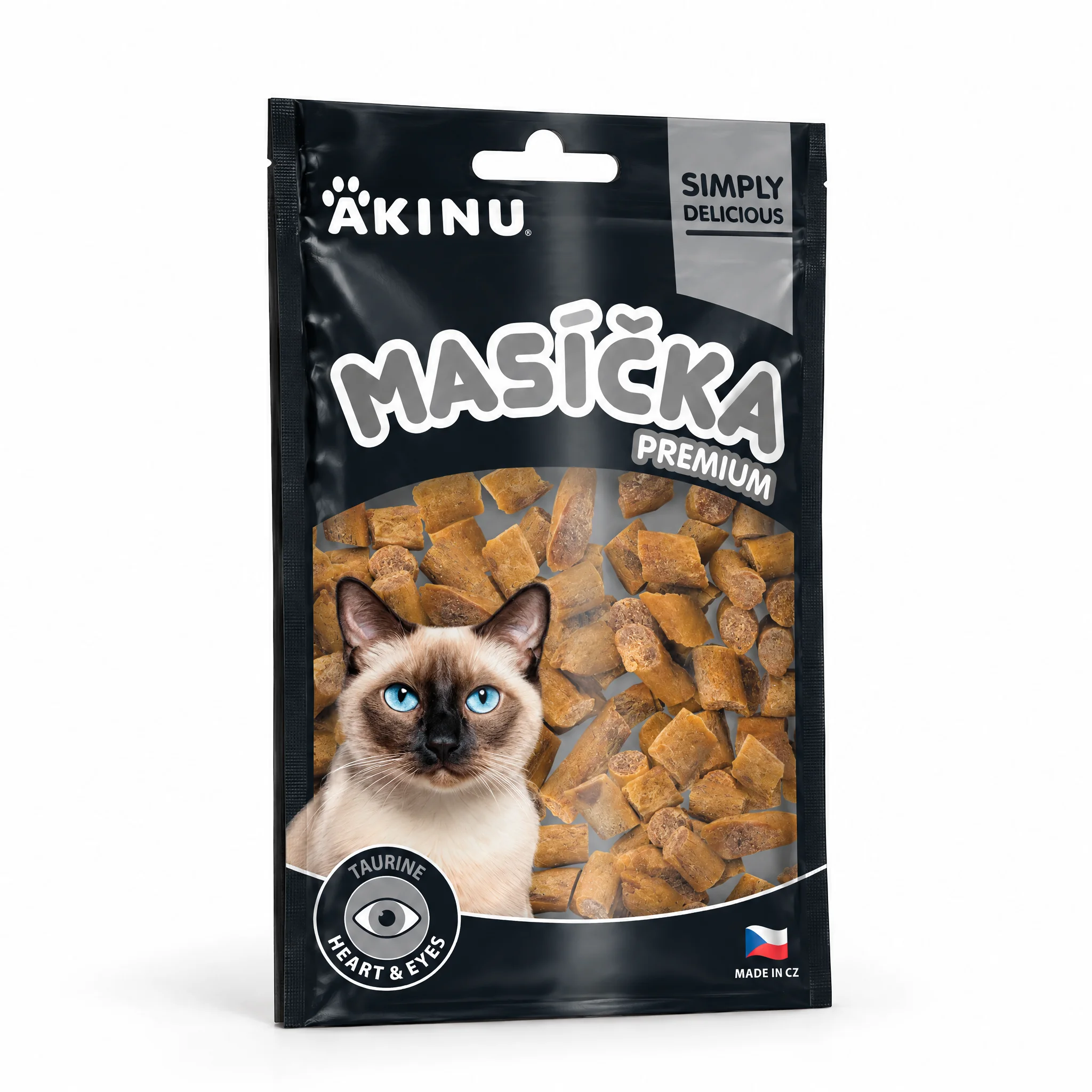 Akinu MASÍČKA PREMIUM Heart & Eyes pamlsek pro kočky 50 g