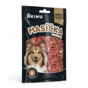 Akinu MASÍČKA PREMIUM Kachní měkké kostky pamlsek pro psy mramorovaný 75 g