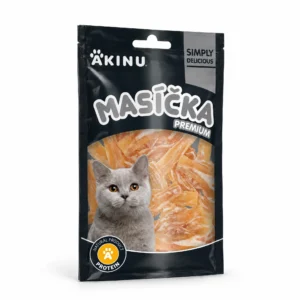 Akinu MASÍČKA PREMIUM Kuřecí plátky pro kočky mramorované 50 g