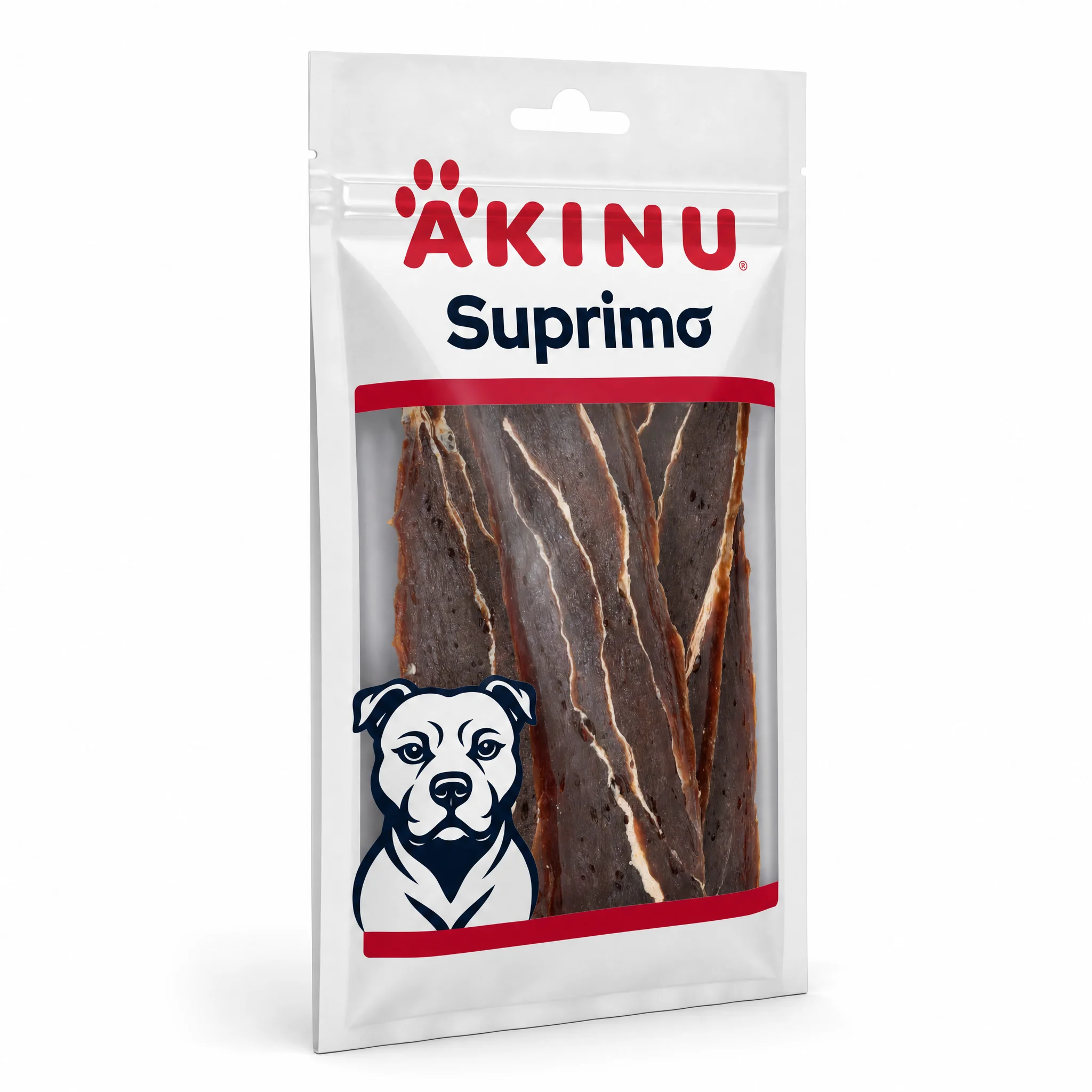 Akinu SUPRIMO Hovězí měkké plátky pamlsek pro psy mramorovaný 75 g