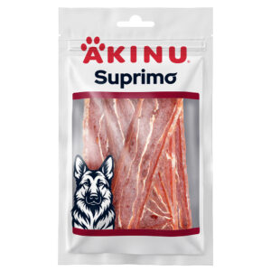 Akinu SUPRIMO Kachní měkké plátky pamlsek pro psy mramorovaný 75 g