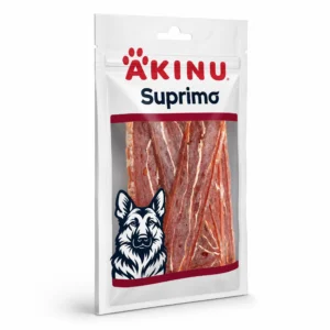 Akinu SUPRIMO Kachní měkké plátky pamlsek pro psy mramorovaný 75 g