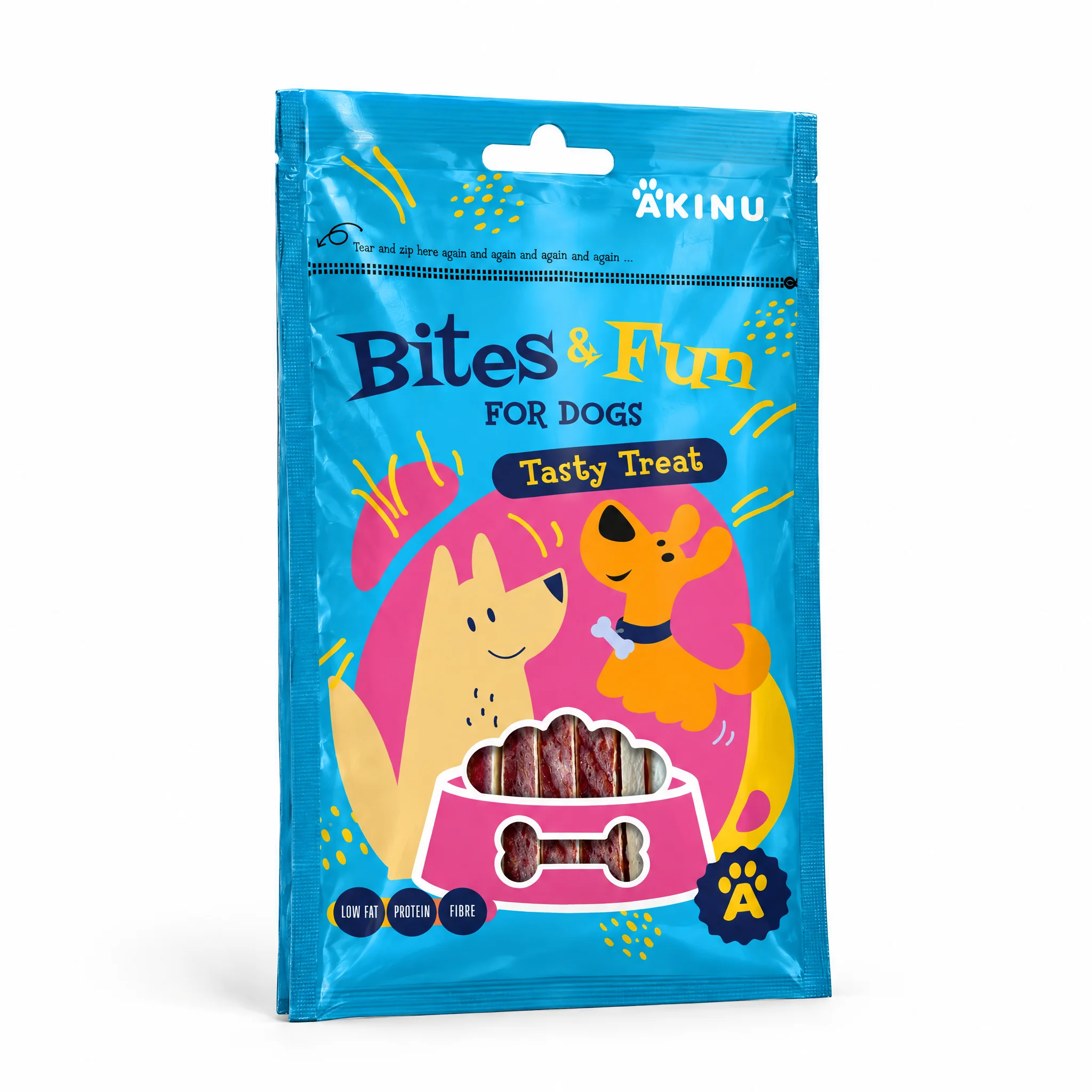 Akinu BITES & FUN Jehněčí sendvič pamlsek pro psy 85 g