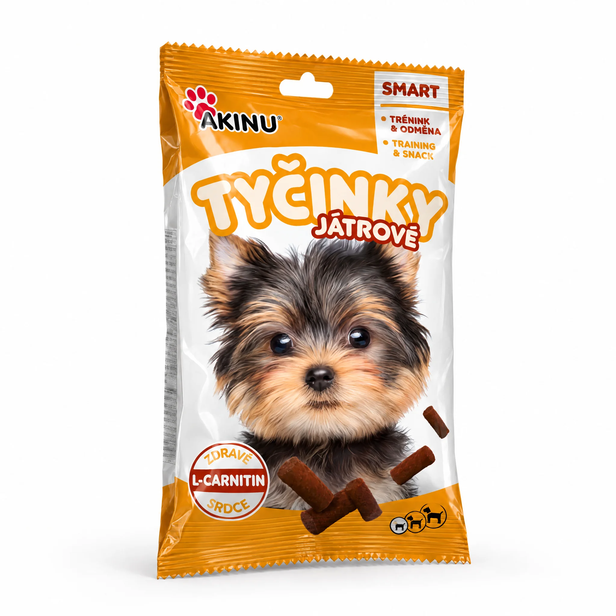 Akinu Játrové tyčinky s L-carnitinem pamlsek pro psy 60 g