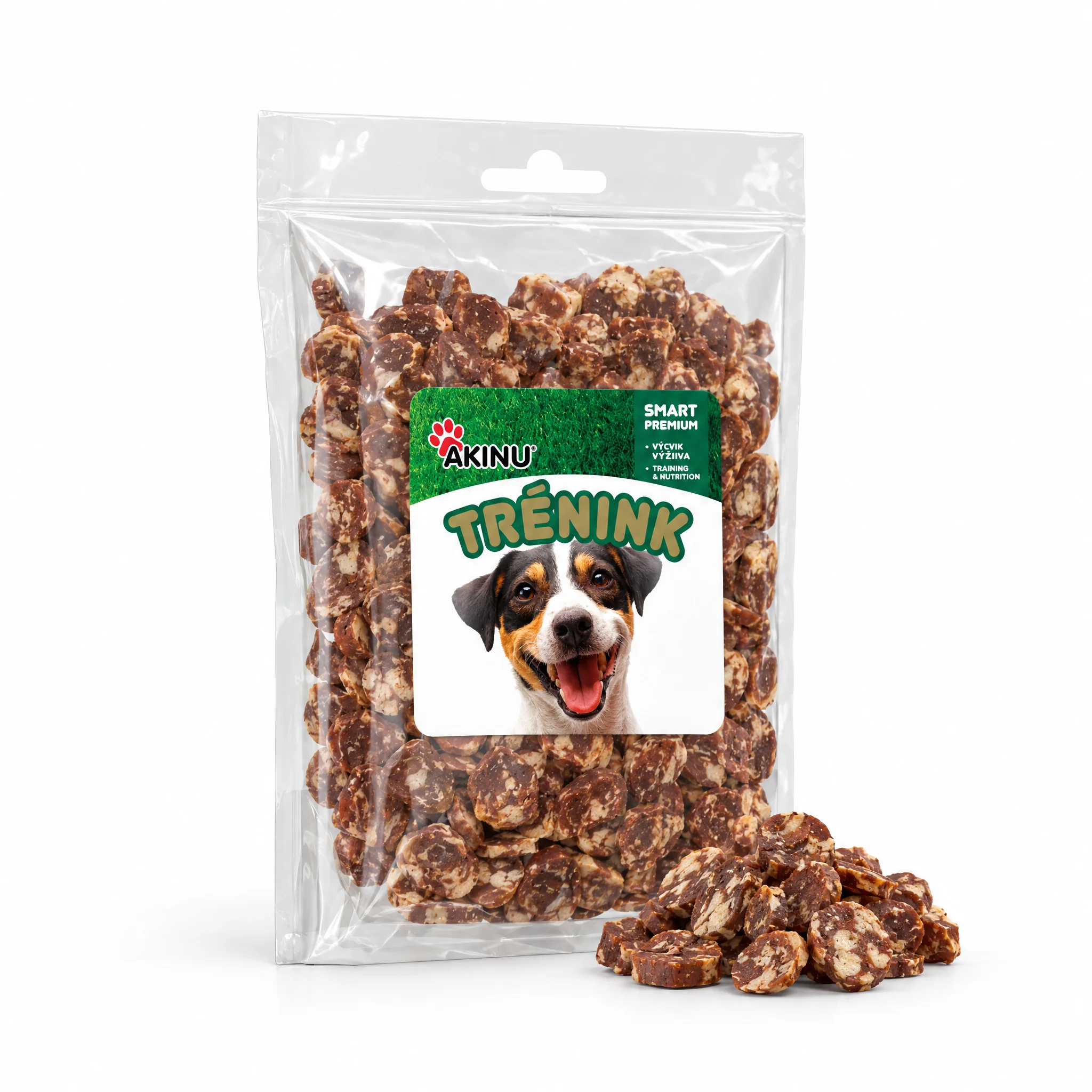 Akinu Jehněčí & treska lupínky pamlsek pro psy 1 kg