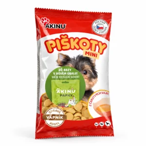 Akinu Mini piškoty s vápníkem pamlsek pro psy 120 g
