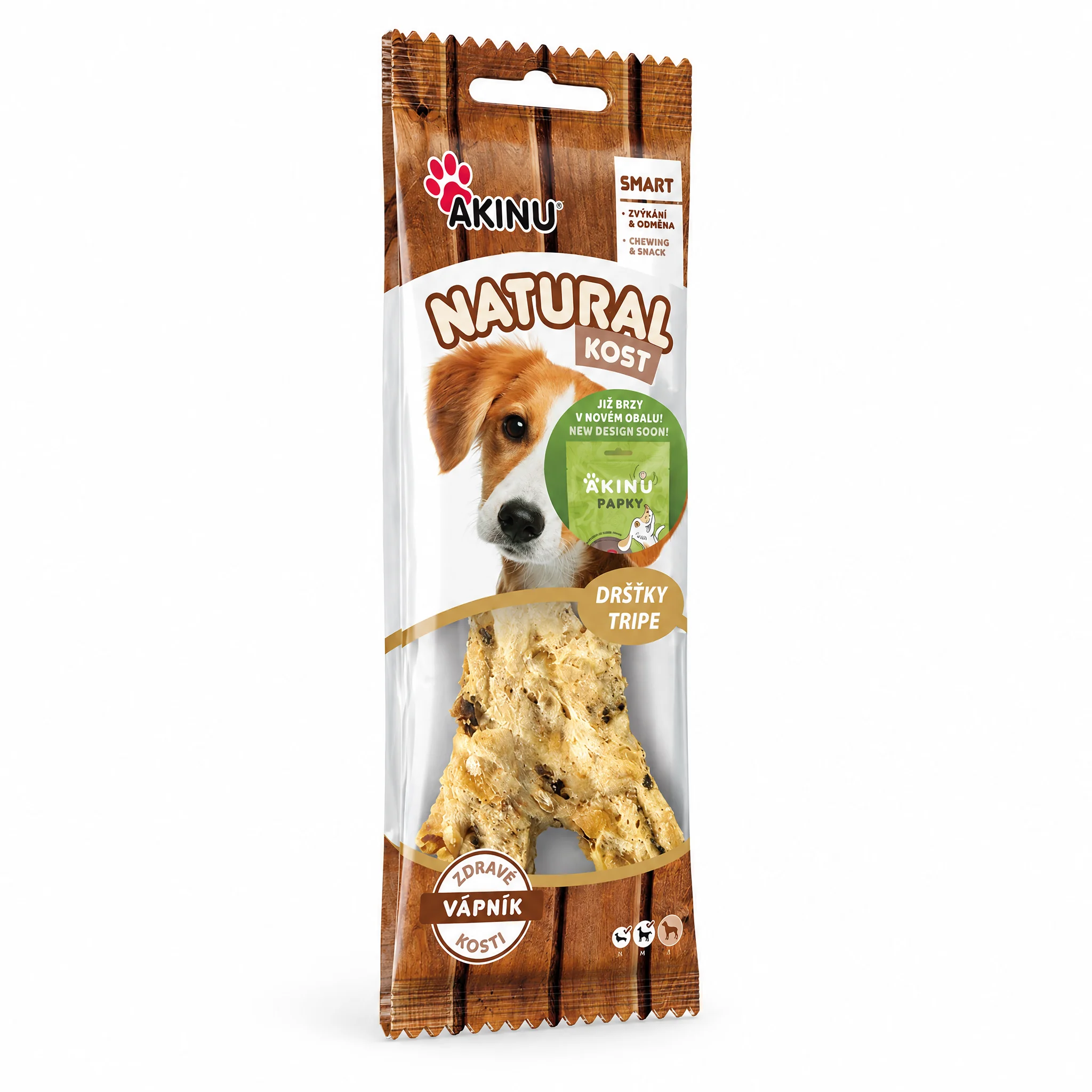 Akinu NATURAL Kost s dršťkami pamlsek pro psy 1 ks