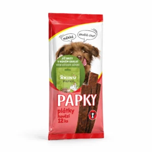 Akinu PAPKY Hovězí plátky pamlsek pro psy 12 ks