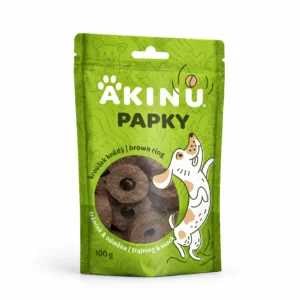 Akinu PAPKY Kroužek hnědý pamlsek pro psy 100 g