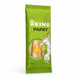 Akinu PAPKY Tyčinky pamlsek pro psy na srst a kůži 120 g