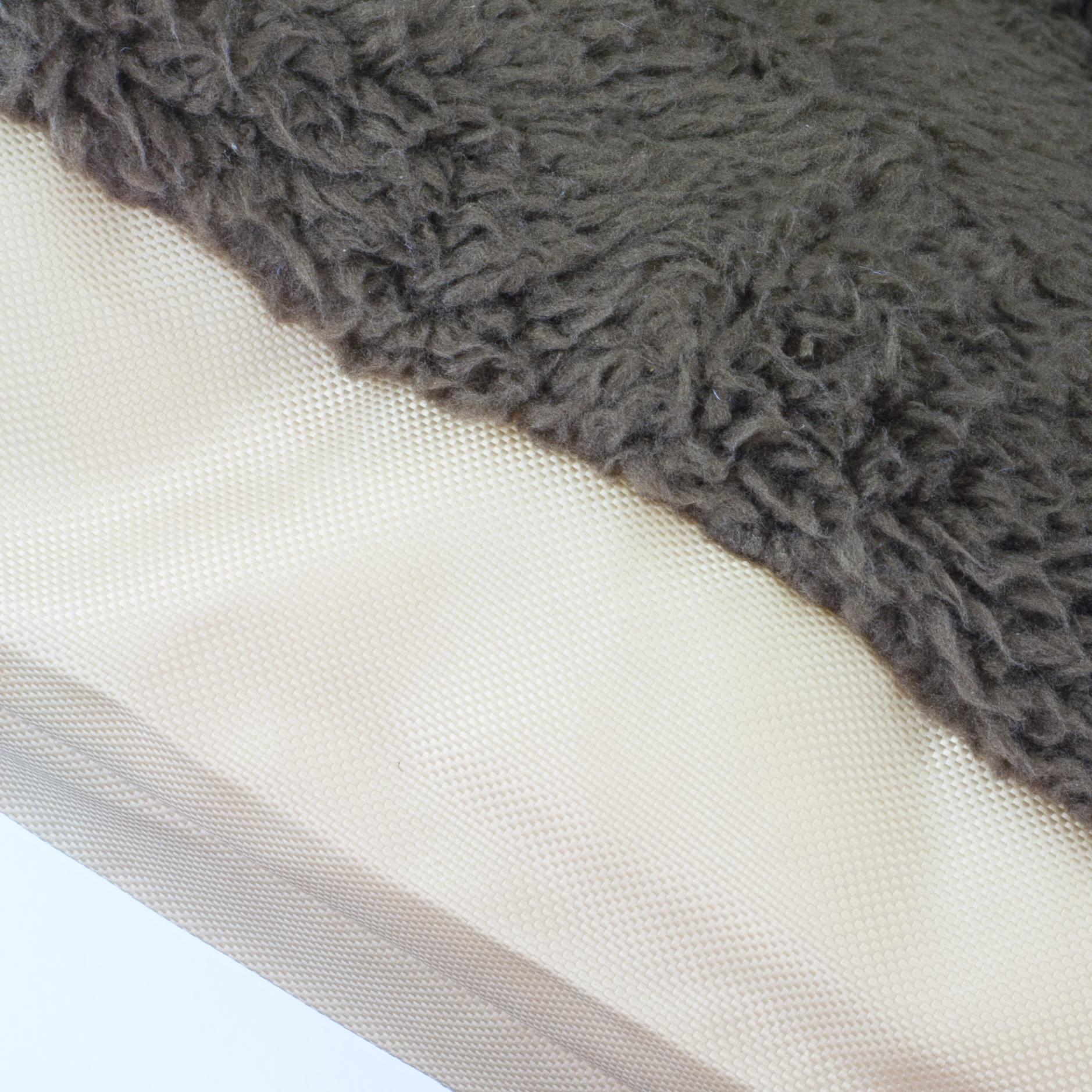 Akinu Pelech nylon & fleece pro psy béžová / hnědá s tlapkou M 75 x 58