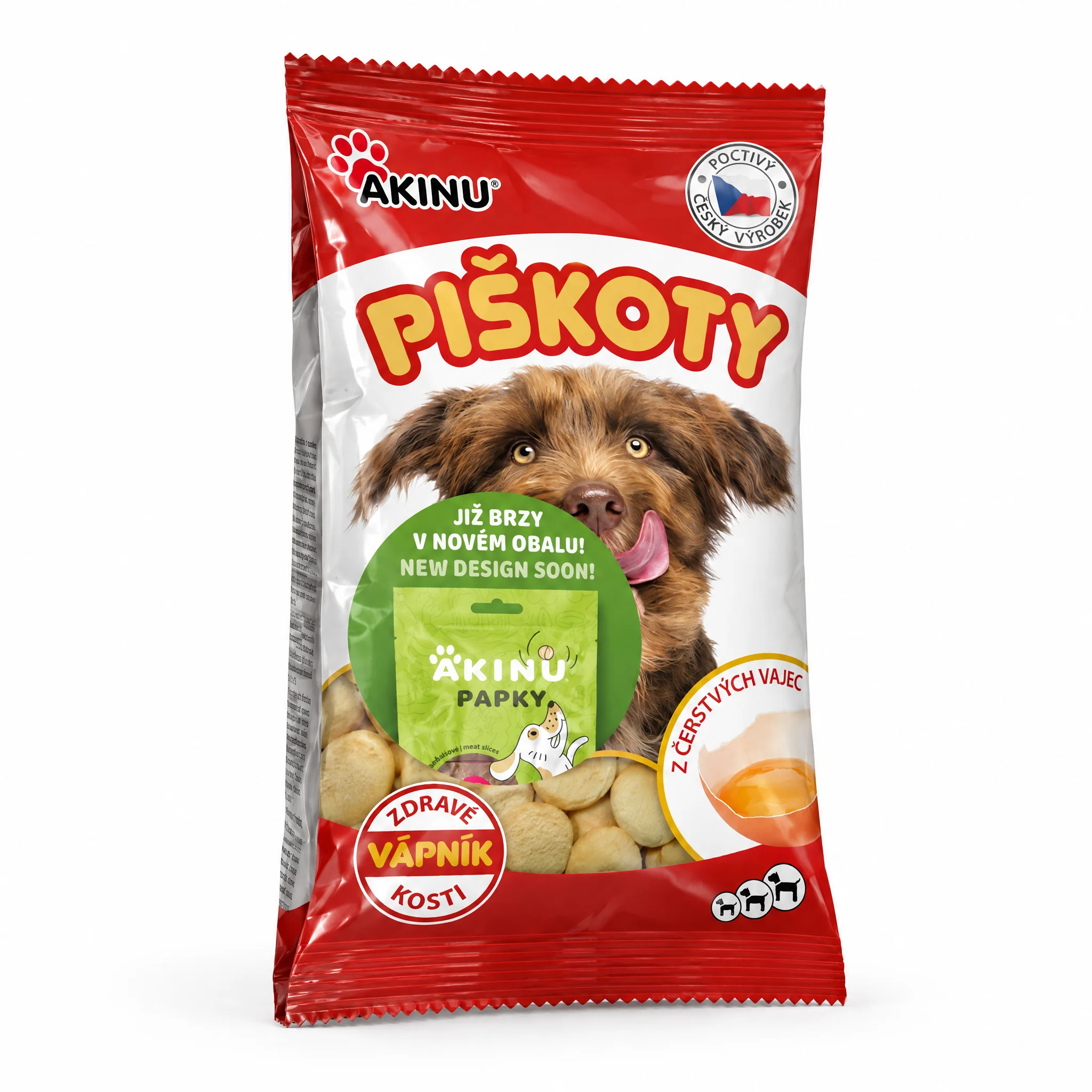 Akinu Piškoty s vápníkem pamlsek pro psy 120 g